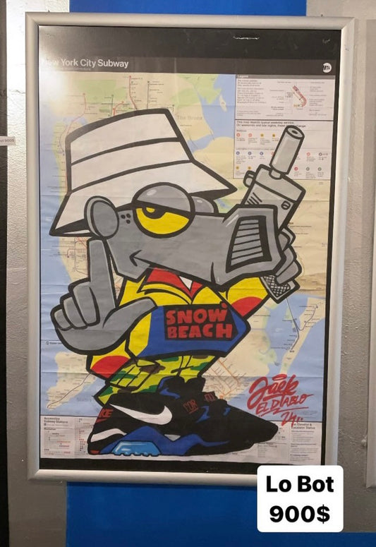 "Lo Bot" Painting on Train Map